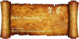 Nobl Gusztáv névjegykártya