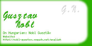 gusztav nobl business card