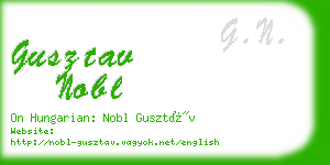 gusztav nobl business card